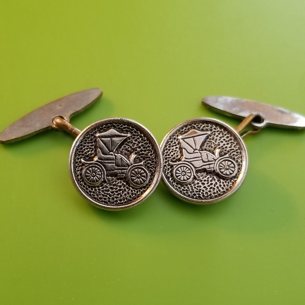 Vintage Car cuff links Ford Model A T steampunk automotive